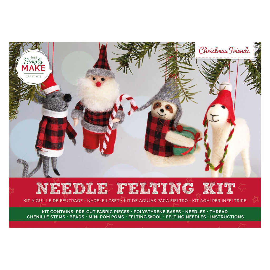 Four Christmas Chums - Needle Felting Kit - Spiffy - The Happiness Shop