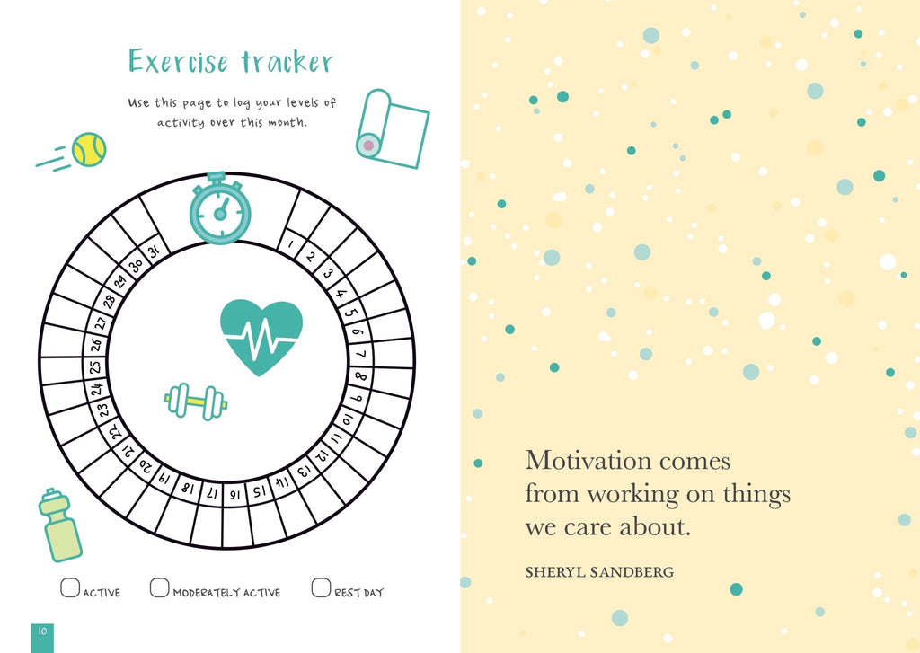 My Wellness Tracker (Book by Anna Barnes) - Spiffy - The Happiness Shop