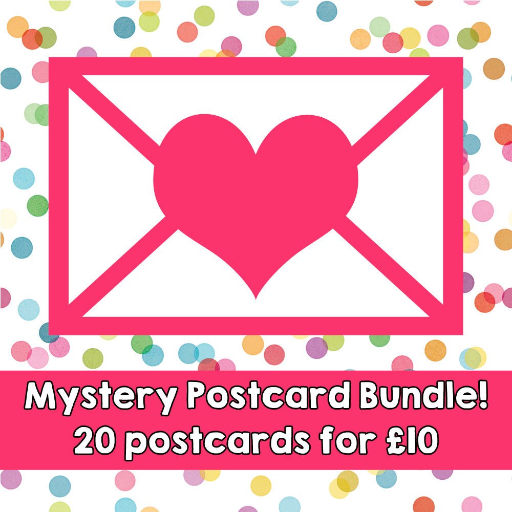 Mystery Postcard Bundle - 20 postcards for £10! - Spiffy - The Happiness Shop