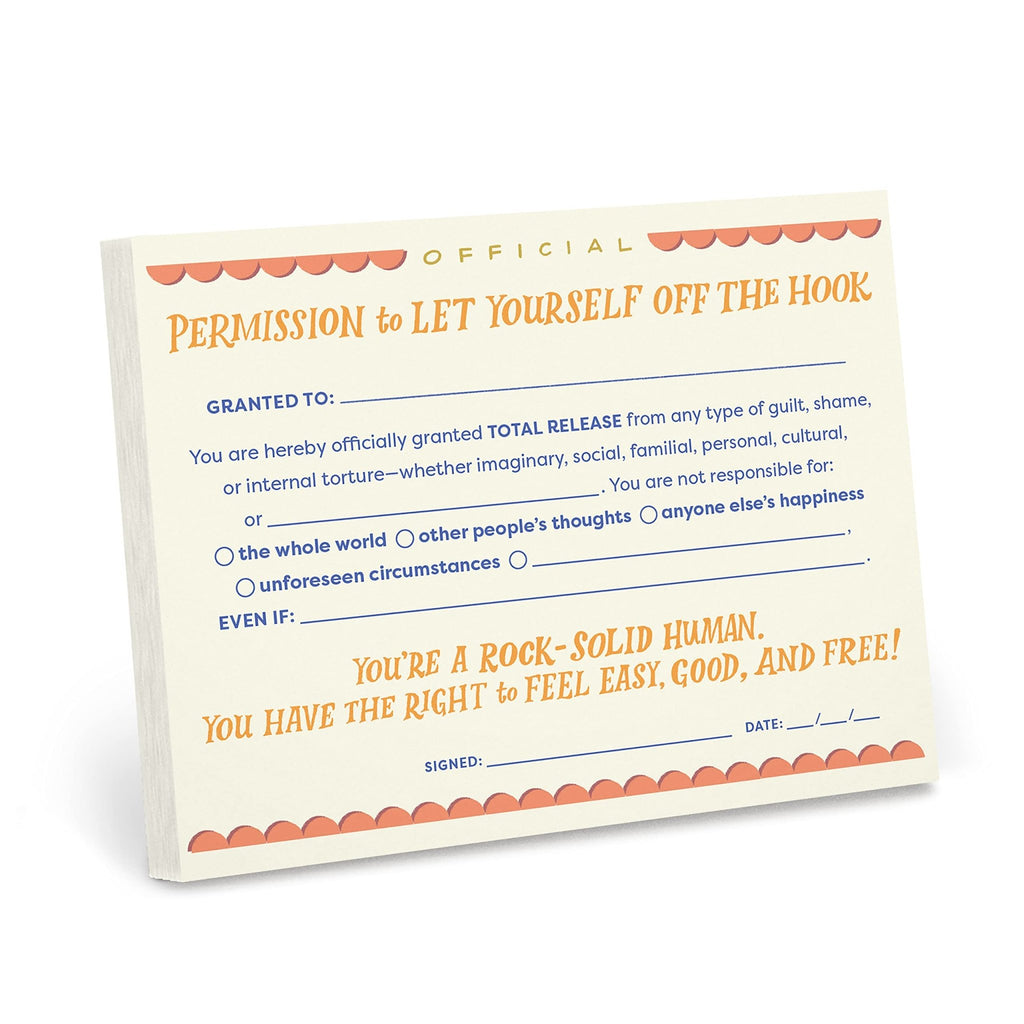 Permission to Let Yourself Off The Hook Notepad - Spiffy - The Happiness Shop