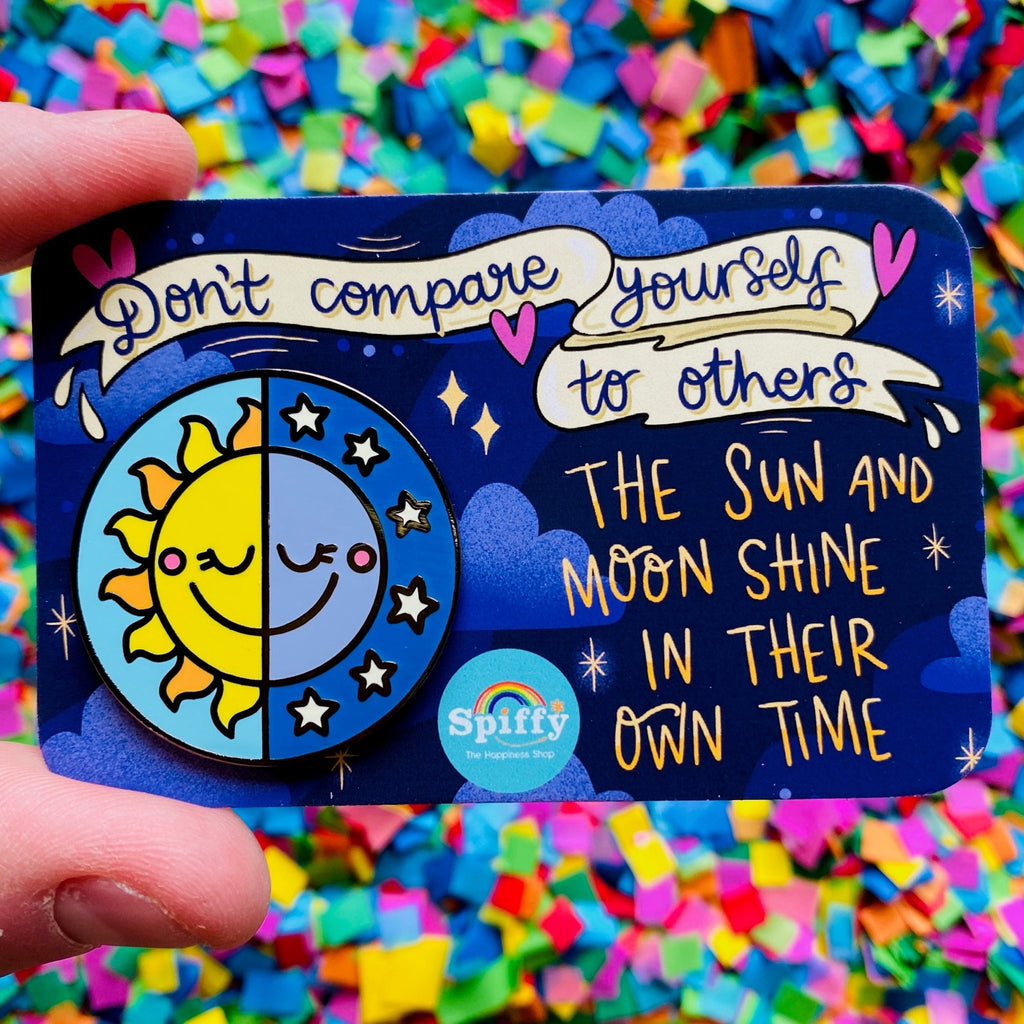 Rainbow Reminders Enamel Pin Bundle - Four Designs for £25 - Spiffy - The Happiness Shop