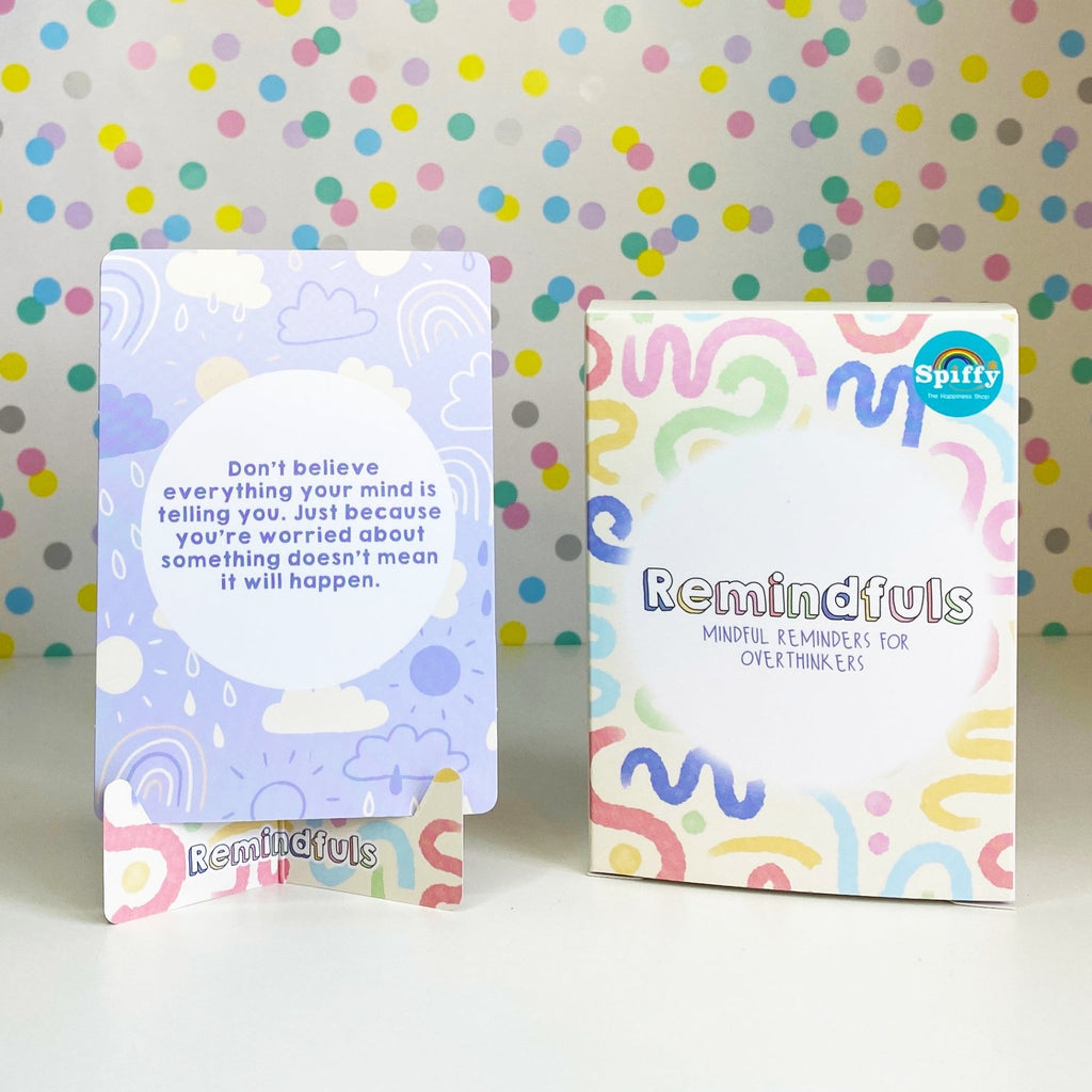 Remindfuls - Mindful Reminders for Overthinkers - Motivational Quotes for Anxiety Card Deck - Spiffy - The Happiness Shop