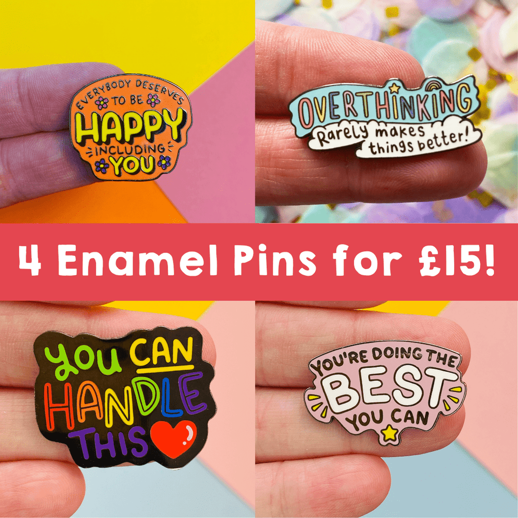 Spiffy Faves Enamel Pin Bundle - 4 for £15! - Spiffy - The Happiness Shop