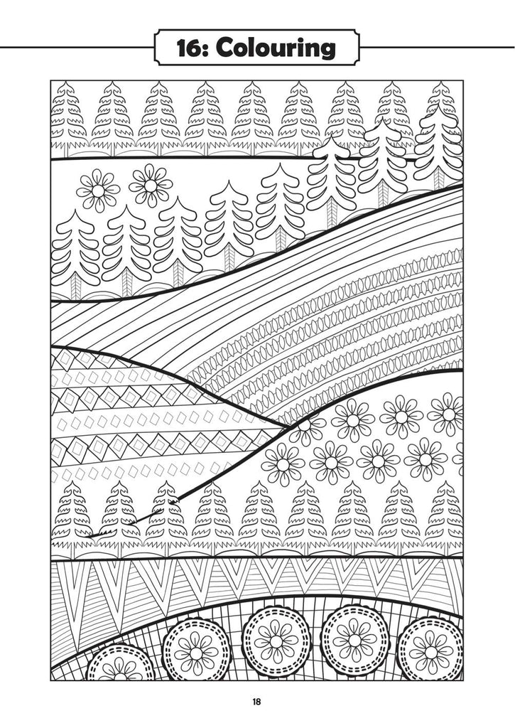 The Adult Activity Book: Colouring and Creative Challenges to Help You Relax (by Dr Gareth Moore) - Spiffy - The Happiness Shop