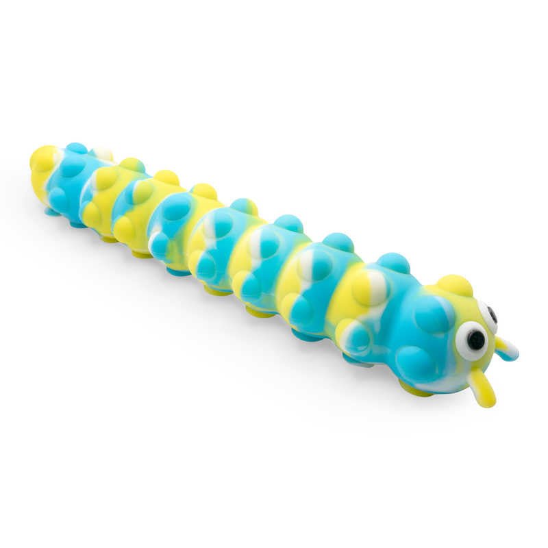 3D Push Pop Suction Caterpillar Sensory Toy with Light - Spiffy - The Happiness Shop