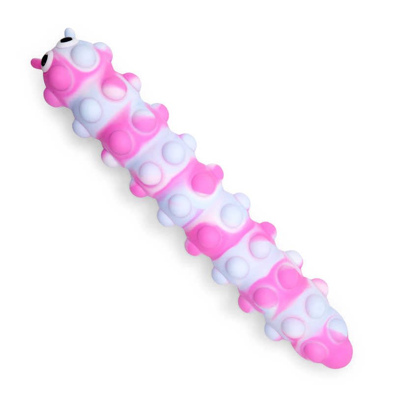 3D Push Pop Suction Caterpillar Sensory Toy with Light - Spiffy - The Happiness Shop