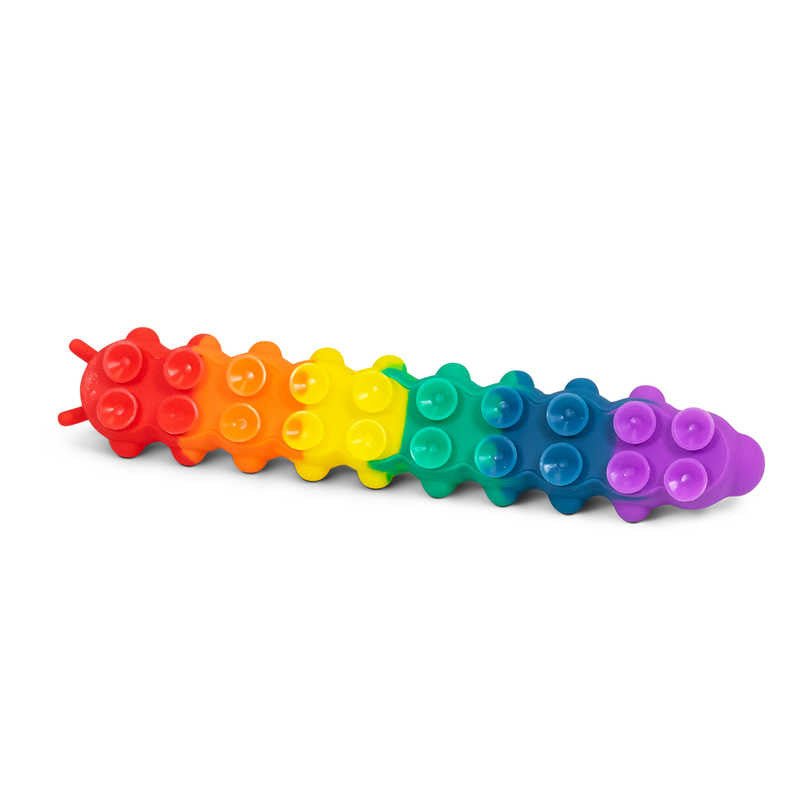 3D Push Pop Suction Caterpillar Sensory Toy with Light - Spiffy - The Happiness Shop