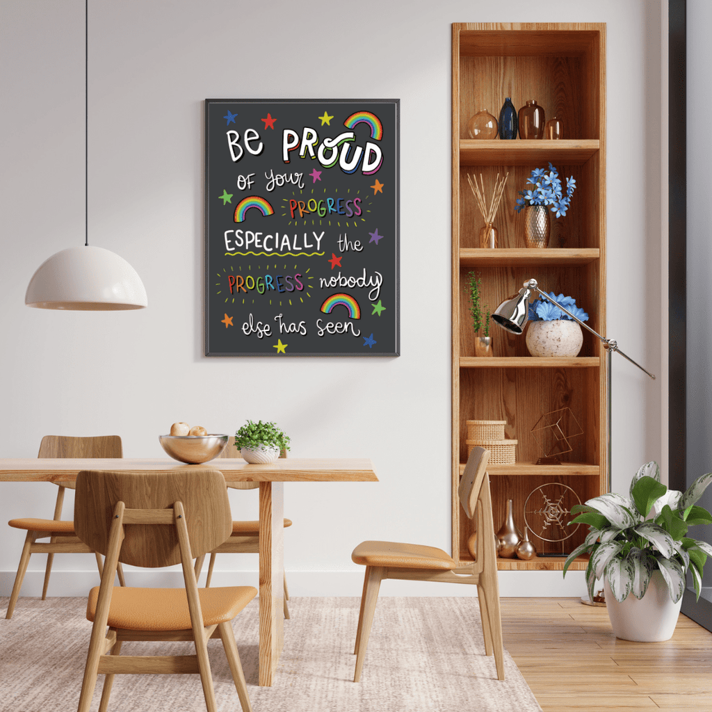 Be Proud Of Yourself - Motivational & Inspirational Poster Print for Mental Health and Well - Being - Spiffy - The Happiness Shop