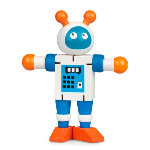 Wooden Flexi Robot Sensory Toy - Spiffy - The Happiness Shop