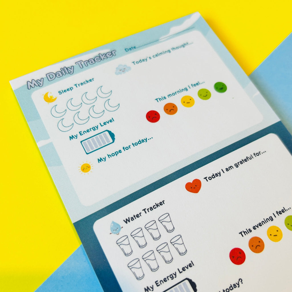 My Daily Tracker - A6 Daily Mood Tracker Notepad - Spiffy - The Happiness Shop