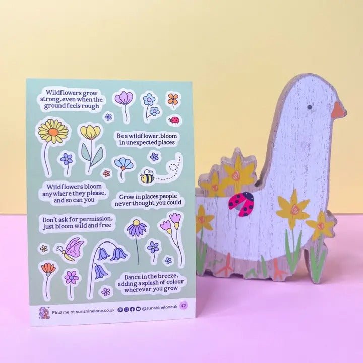 Be a Wildflower Deco Sticker Sheet - Spiffy - The Happiness Shop