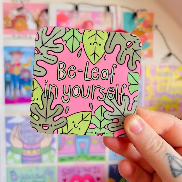 Be - Leaf In Yourself - Drinks Coaster - Spiffy - The Happiness Shop