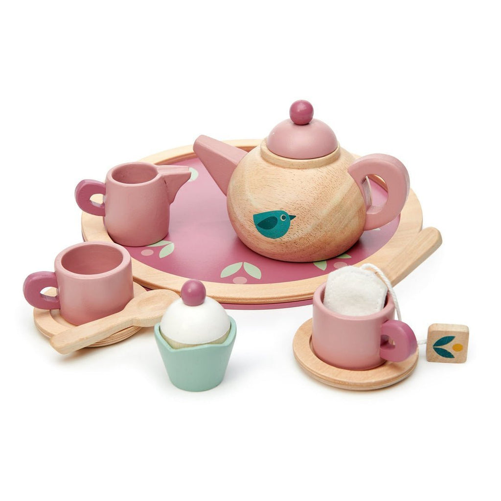 Birdie Tea Set - Wooden Role Play Afternoon Tea Set - Spiffy - The Happiness Shop