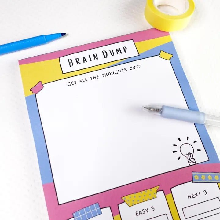 Brain Dump Notepad - A5 - Spiffy - The Happiness Shop