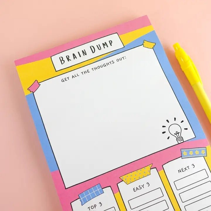Brain Dump Notepad - A5 - Spiffy - The Happiness Shop