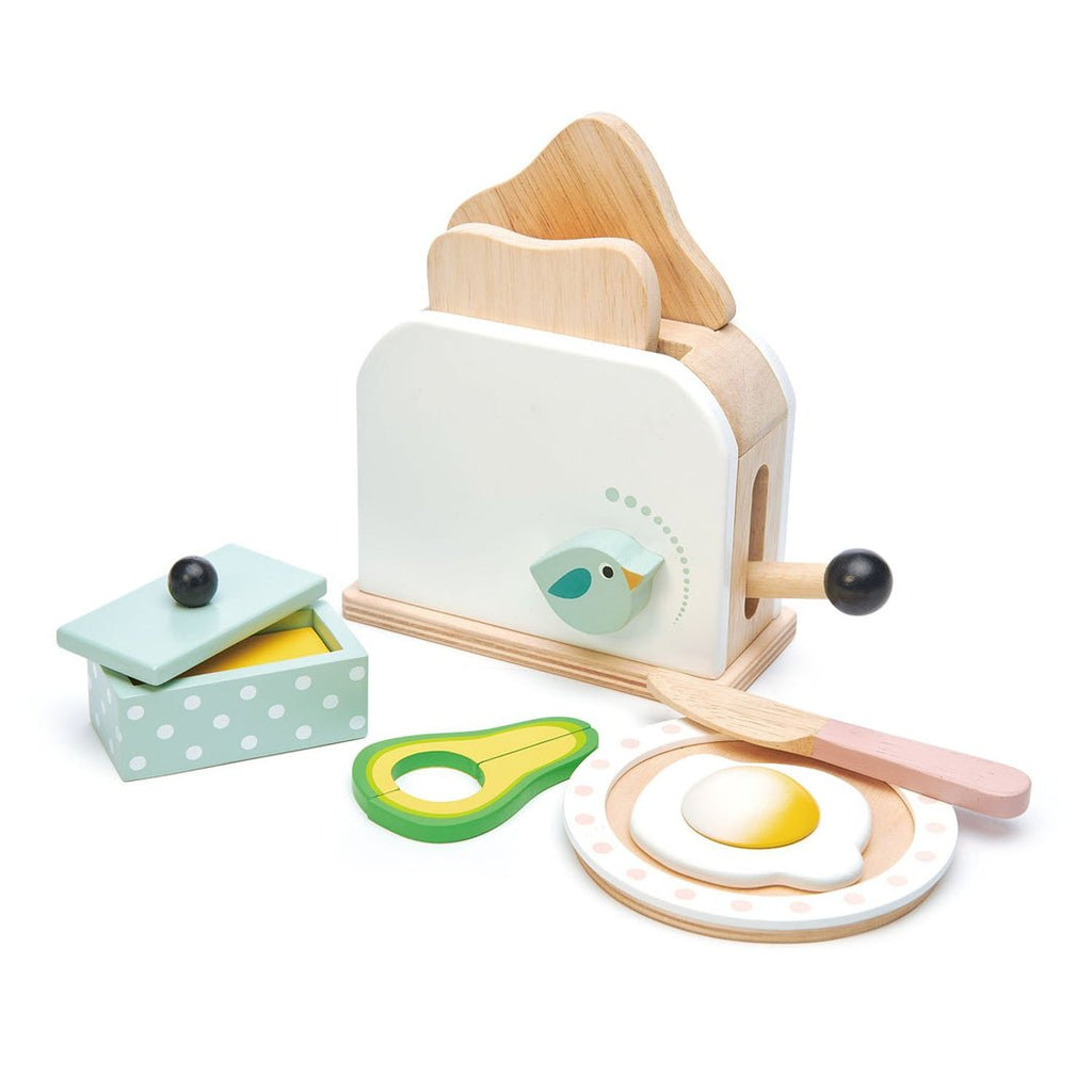 Breakfast Toaster Set - Wooden Kitchen Toy Set - Spiffy - The Happiness Shop