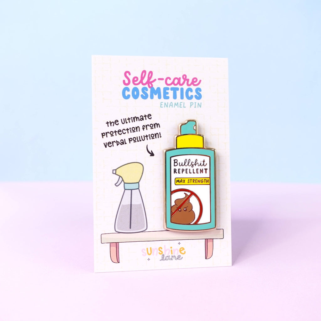 Bullshit Repellent Enamel Pin - Spiffy - The Happiness Shop