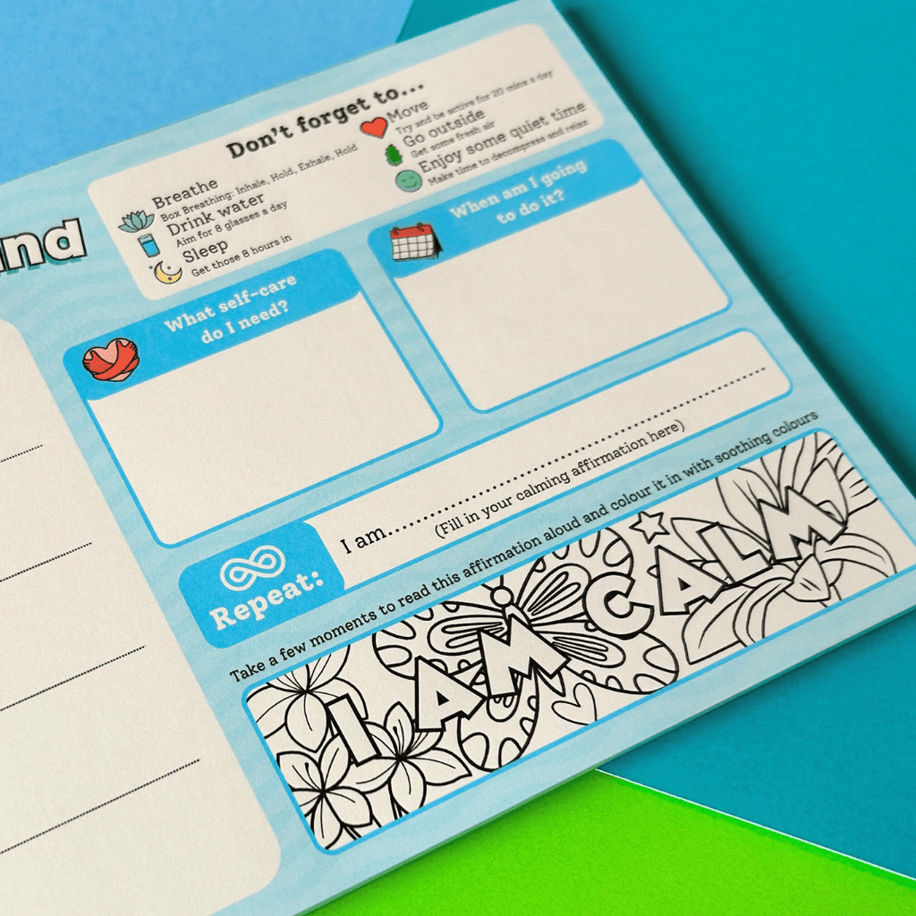 'Calm Your Mind' A5 Anxiety Relief Notepad - Spiffy - The Happiness Shop