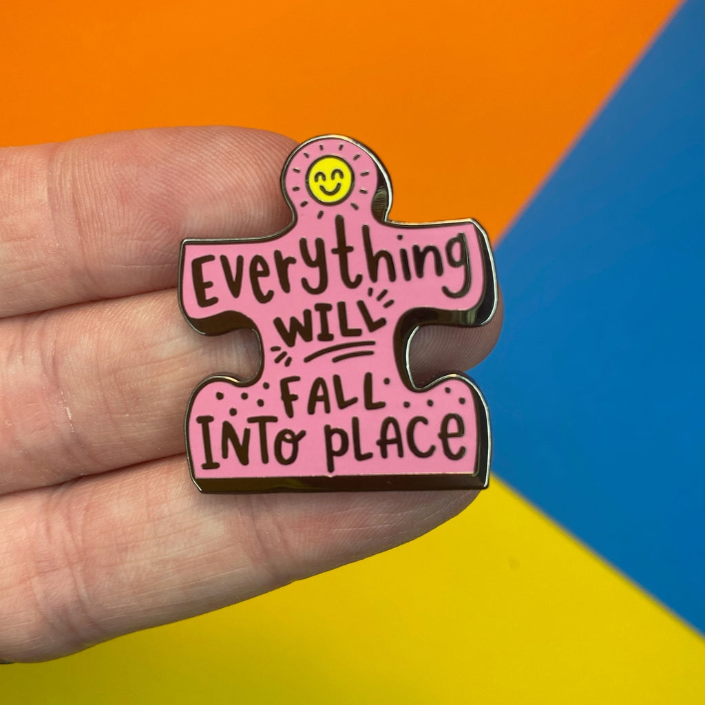 Everything Will Fall Into Place Enamel Pin - Spiffy - The Happiness Shop