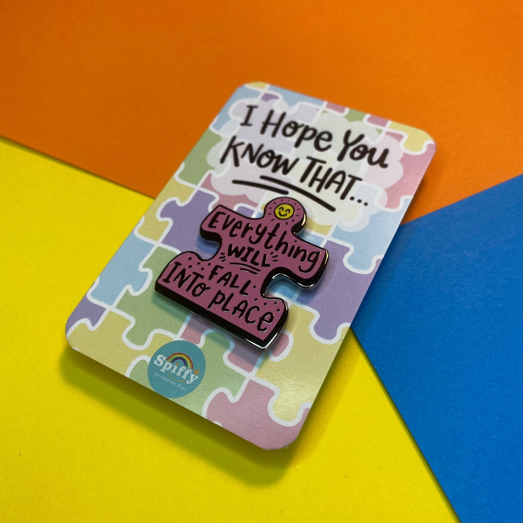 Everything Will Fall Into Place Enamel Pin - Spiffy - The Happiness Shop