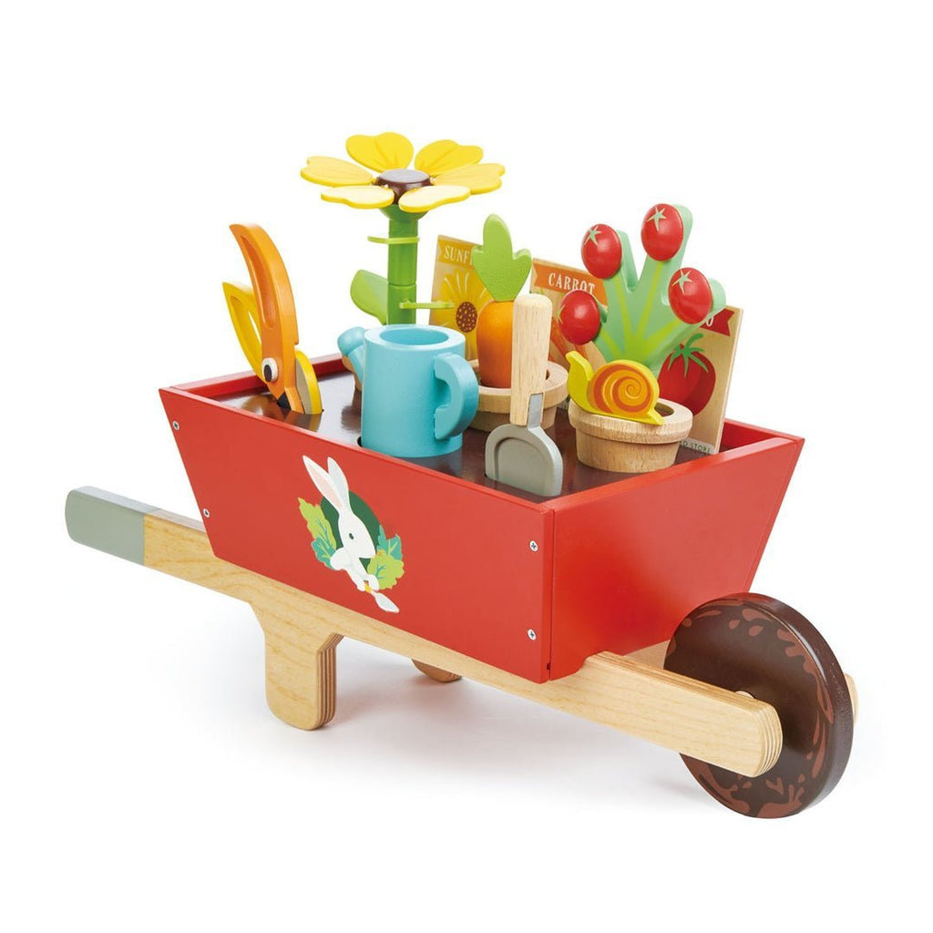 Garden Wheelbarrow Set - Wooden Role Play Toy - Spiffy - The Happiness Shop