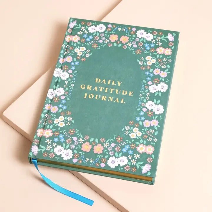 Green Floral Daily Gratitude Journal - Spiffy - The Happiness Shop