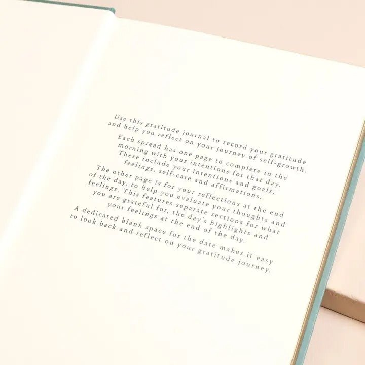 Green Floral Daily Gratitude Journal - Spiffy - The Happiness Shop