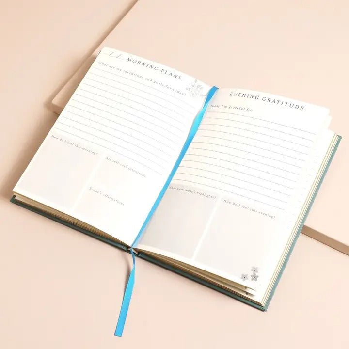 Green Floral Daily Gratitude Journal - Spiffy - The Happiness Shop