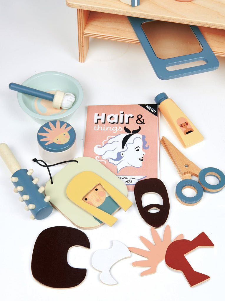 Hair Salon - Wooden Hairdressing Role Play Set - Spiffy - The Happiness Shop