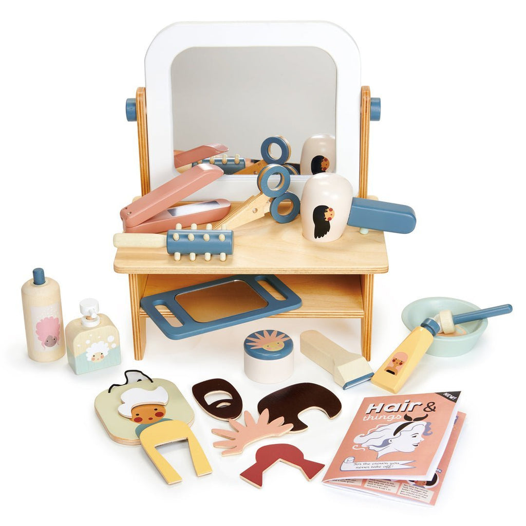 Hair Salon - Wooden Hairdressing Role Play Set - Spiffy - The Happiness Shop