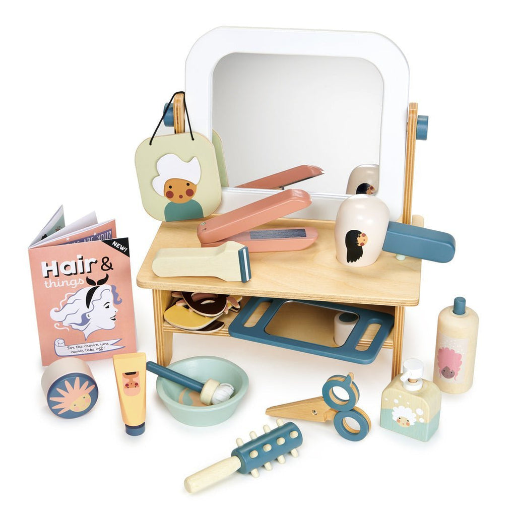 Hair Salon - Wooden Hairdressing Role Play Set - Spiffy - The Happiness Shop