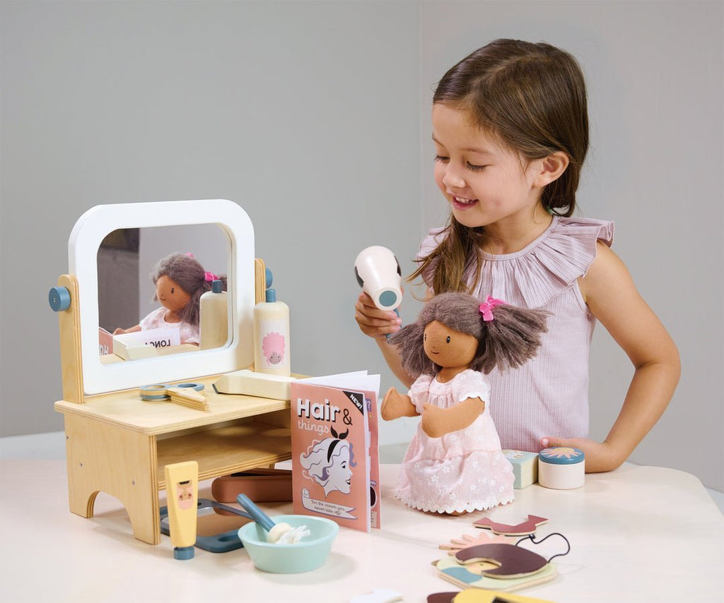 Hair Salon - Wooden Hairdressing Role Play Set - Spiffy - The Happiness Shop