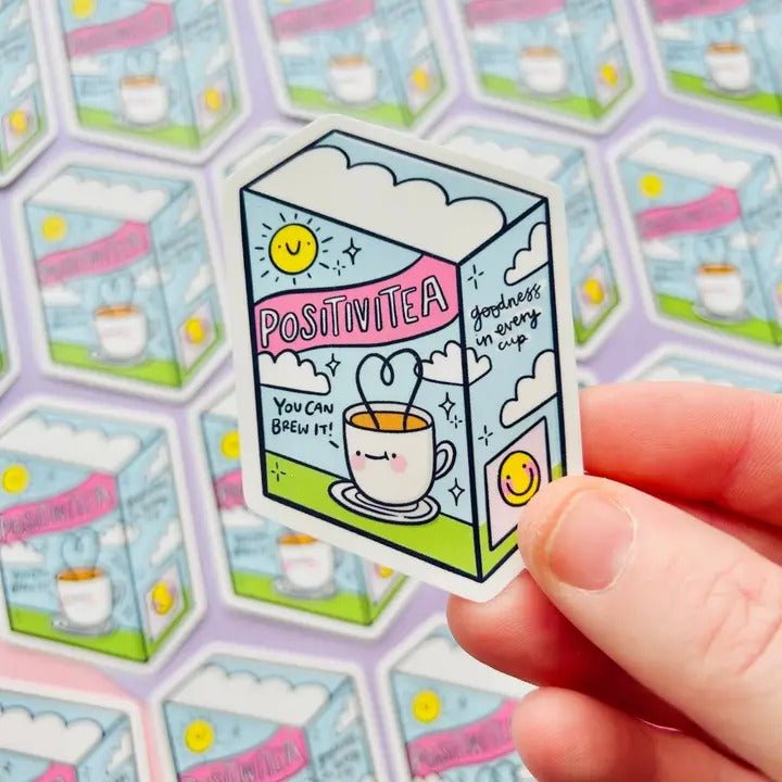 Have A Cup of Positivitea Sticker - Spiffy - The Happiness Shop