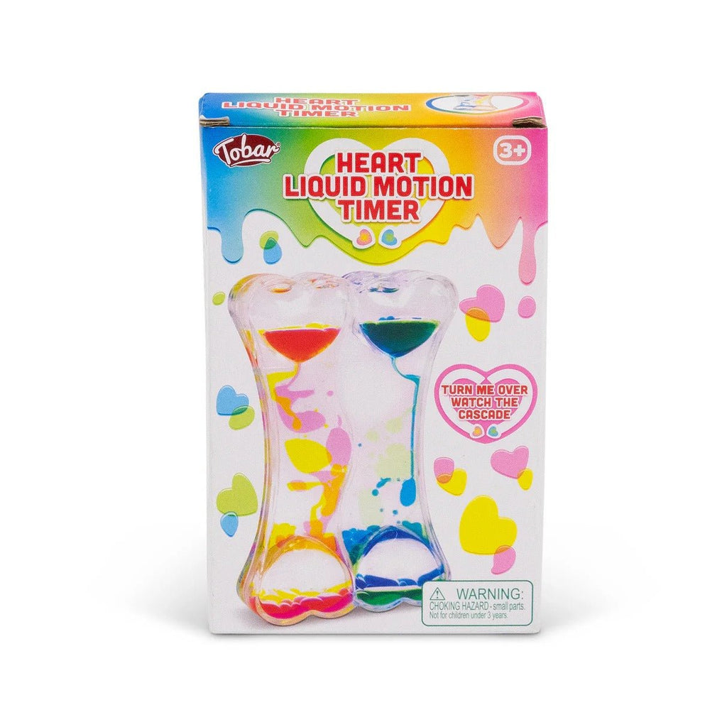 Heart Liquid Motion Timer Sensory Toy - Spiffy - The Happiness Shop