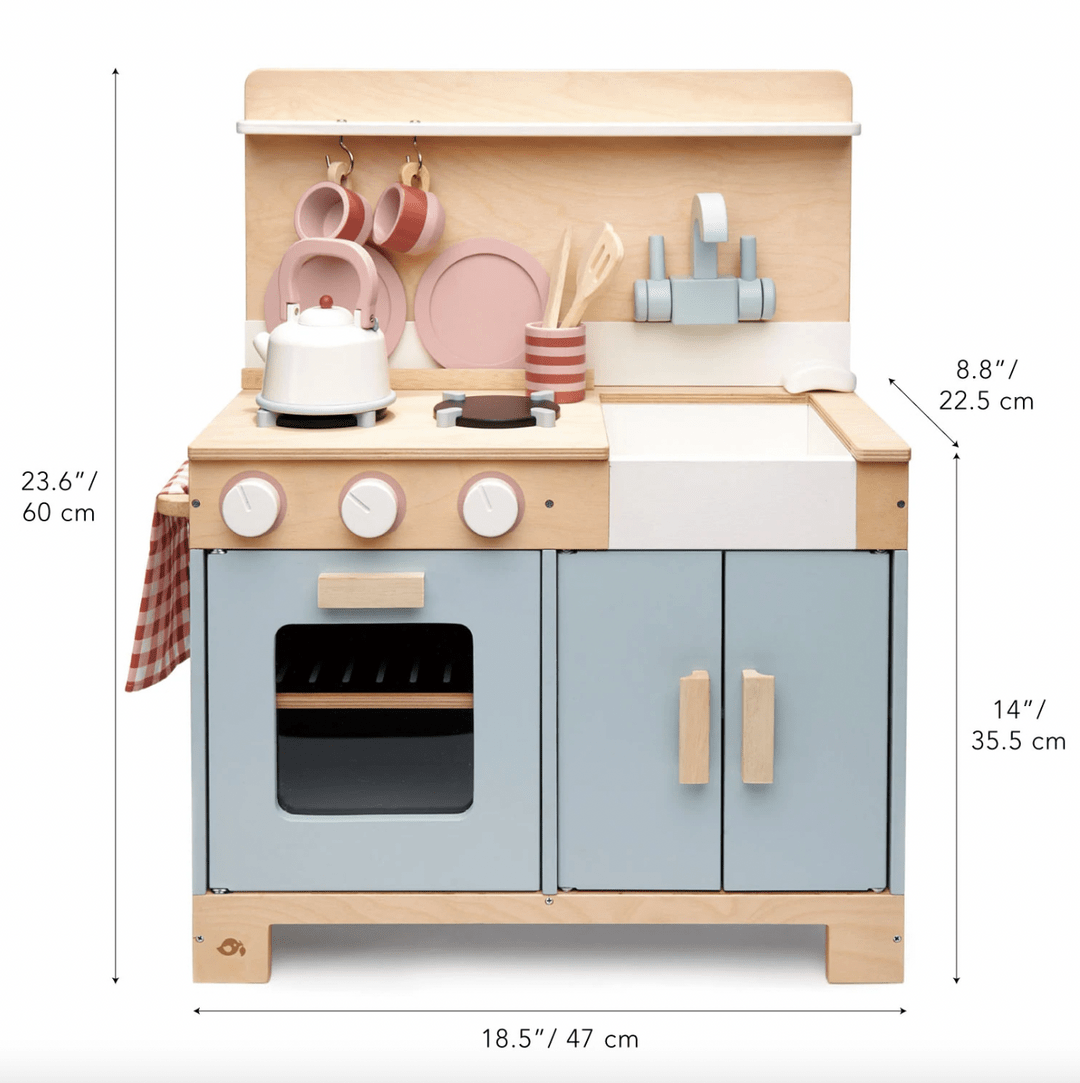 Home Kitchen Wooden Role Play Modern Kitchen Set Spiffy The Happiness Shop