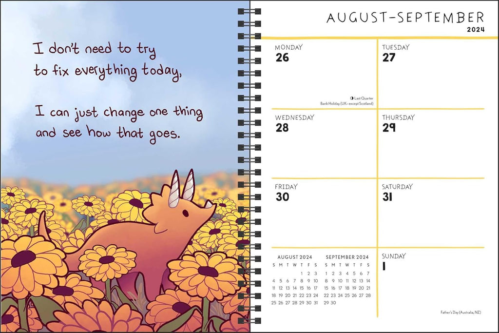 Kate Allan 16 - Month 2024 - 2025 Weekly/Monthly Planner Calendar - Keep Going Good Things Are Ahead - Spiffy - The Happiness Shop