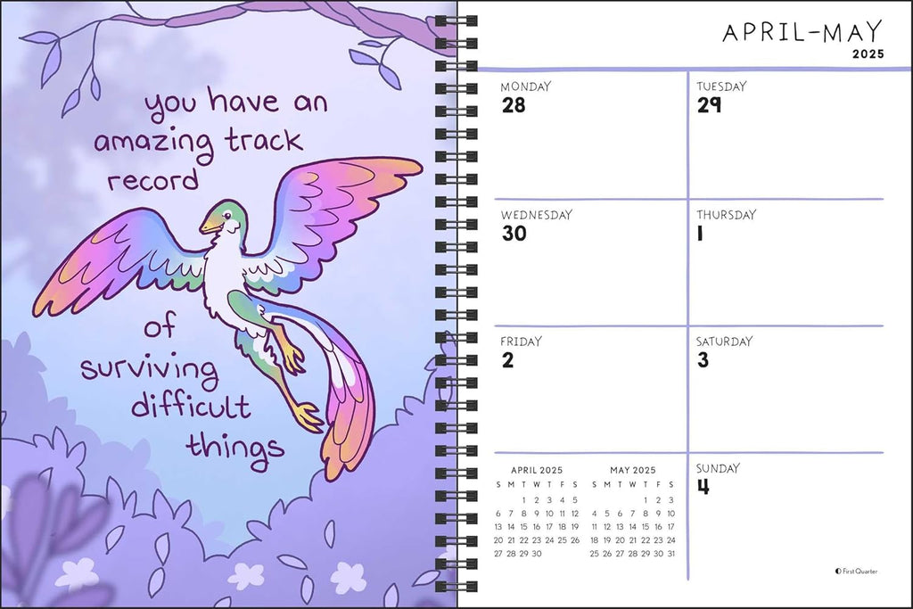 Kate Allan 16 - Month 2024 - 2025 Weekly/Monthly Planner Calendar - Keep Going Good Things Are Ahead - Spiffy - The Happiness Shop