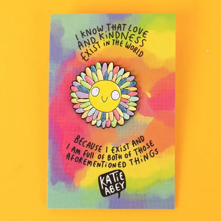 Love and Kindness Flower Enamel Pin Badge - Spiffy - The Happiness Shop