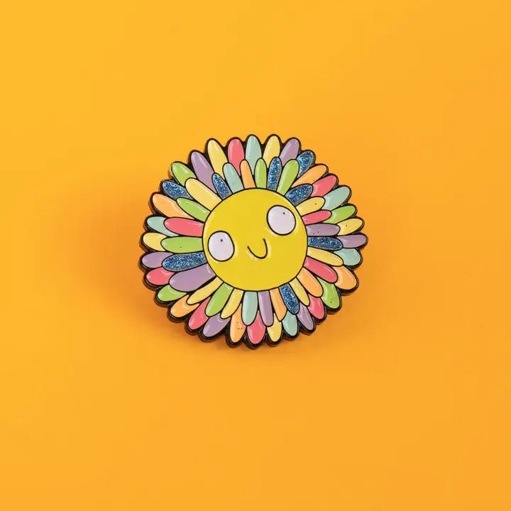 Love and Kindness Flower Enamel Pin Badge - Spiffy - The Happiness Shop