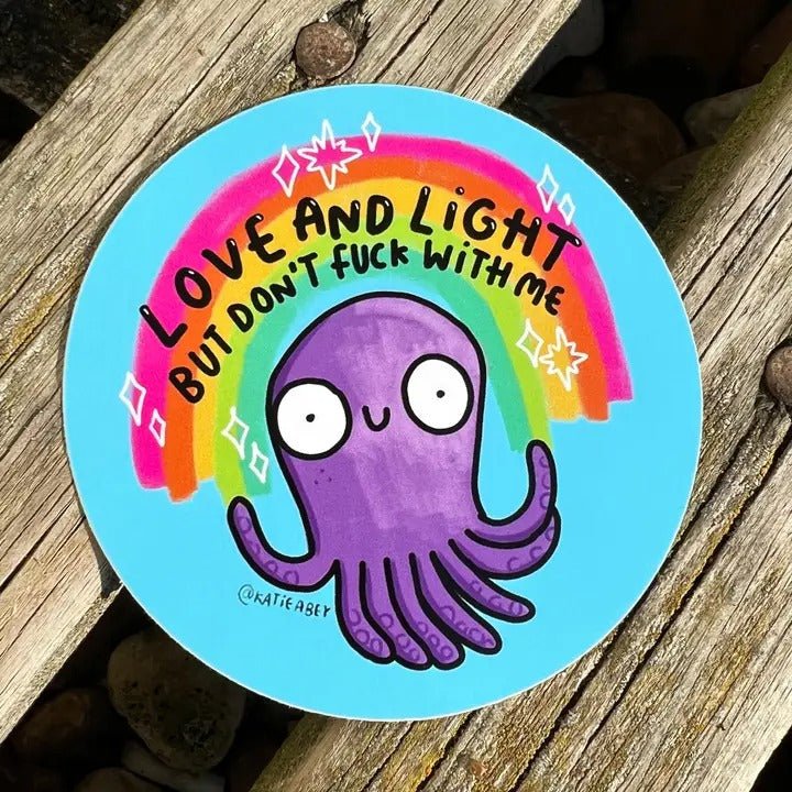 Love and Light Vinyl Sticker - Spiffy - The Happiness Shop