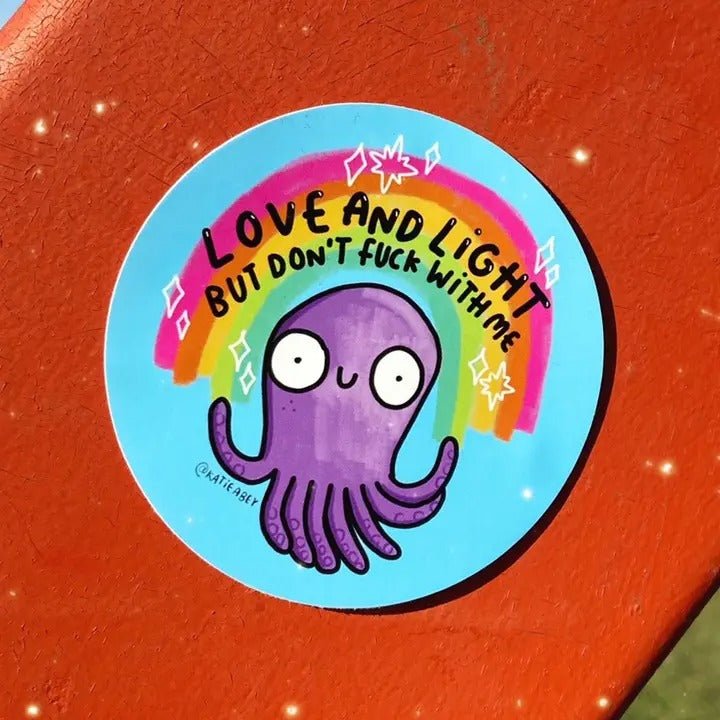 Love and Light Vinyl Sticker - Spiffy - The Happiness Shop