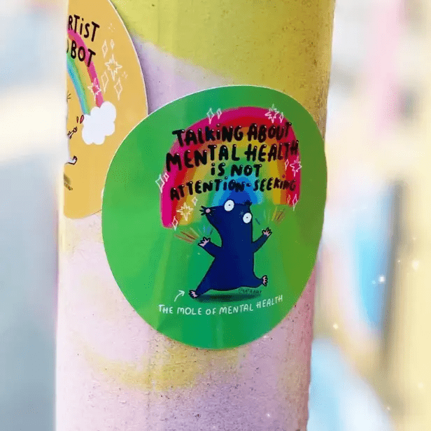 Mental Health Mole Vinyl Sticker - Spiffy - The Happiness Shop