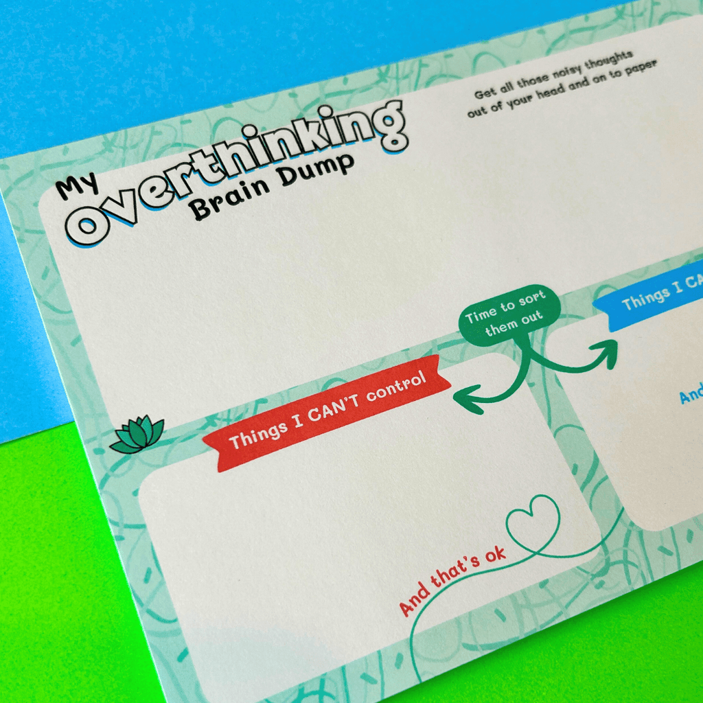 My Overthinking Brain Dump - A5 Anxiety Relief Notepad Planner - Spiffy - The Happiness Shop