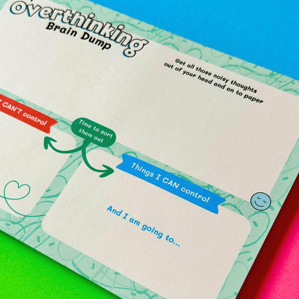 My Overthinking Brain Dump - A5 Anxiety Relief Notepad Planner - Spiffy - The Happiness Shop