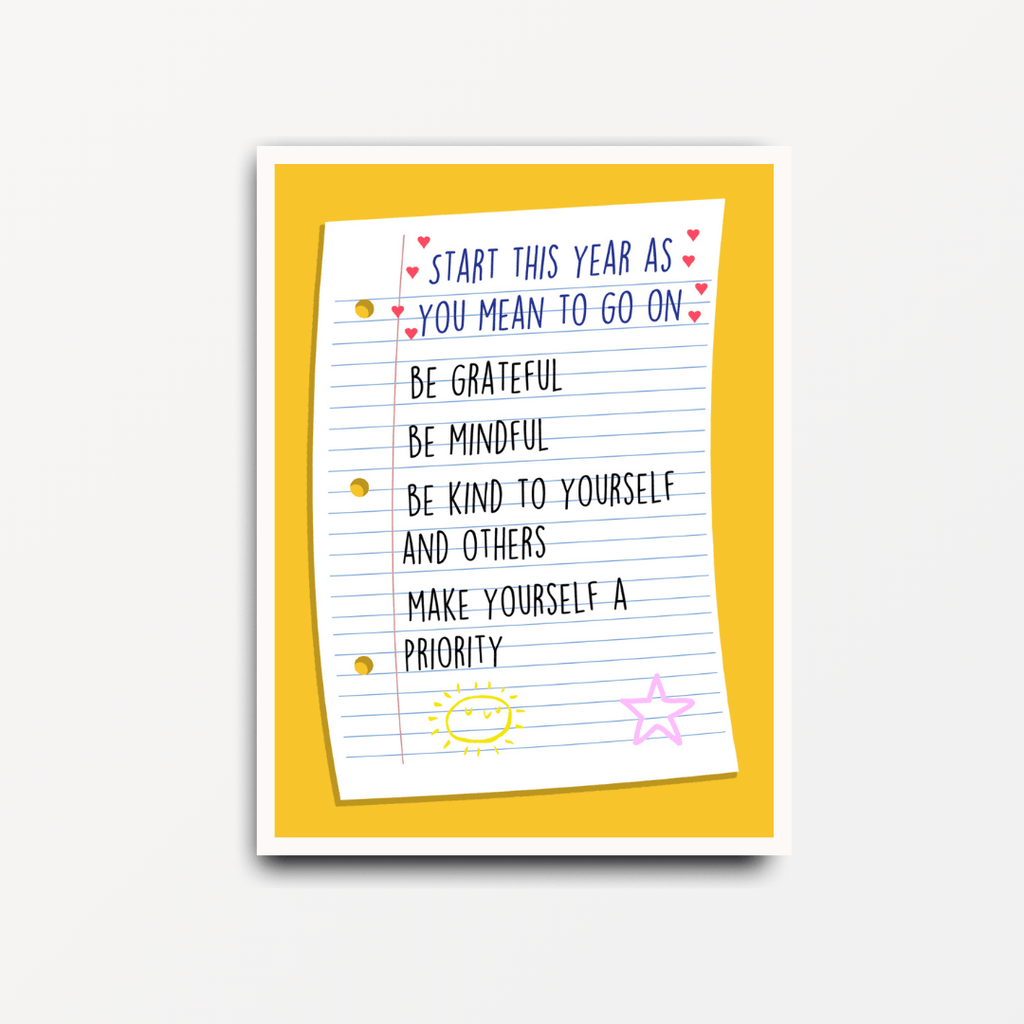 New Year List - Motivationl Print - Spiffy - The Happiness Shop