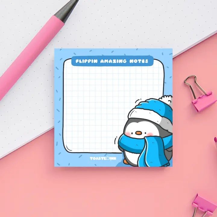 Penguin Sticky Notes - Cute Memo Pads - Spiffy - The Happiness Shop