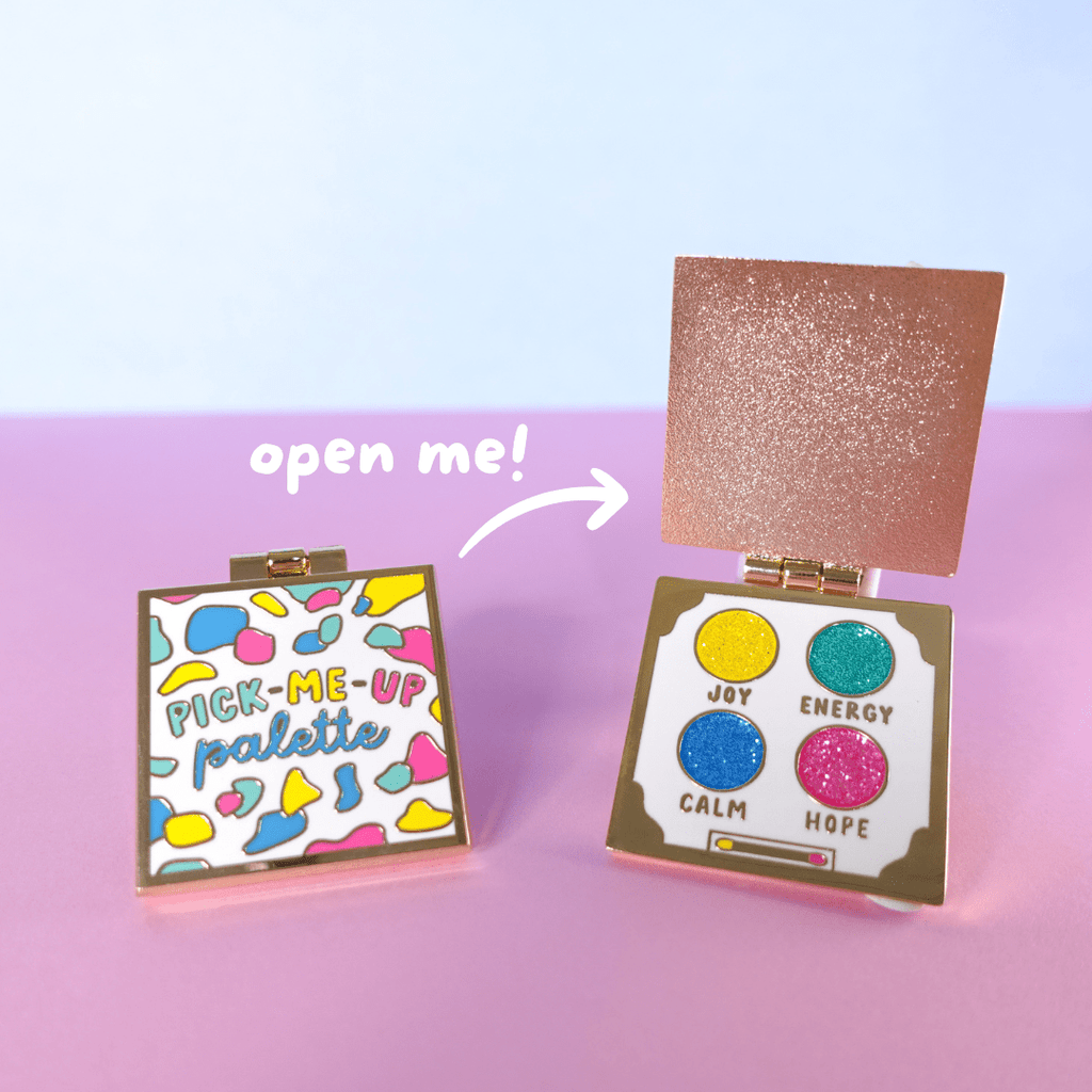 Pick - Me - Up Palette Enamel Pin - Spiffy - The Happiness Shop