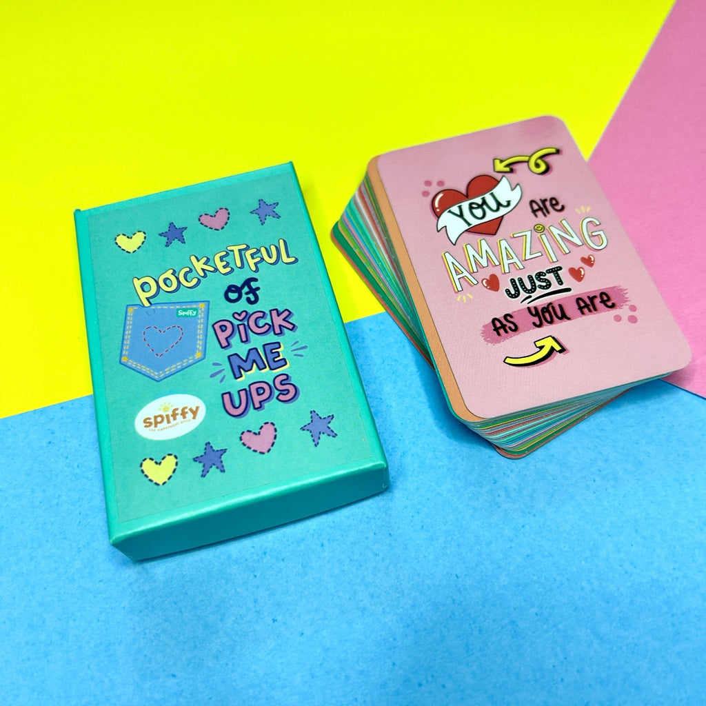 Pocketful of Pick - Me - Up Cards - 30 Motivational Reminder Quote Cards - Spiffy - The Happiness Shop