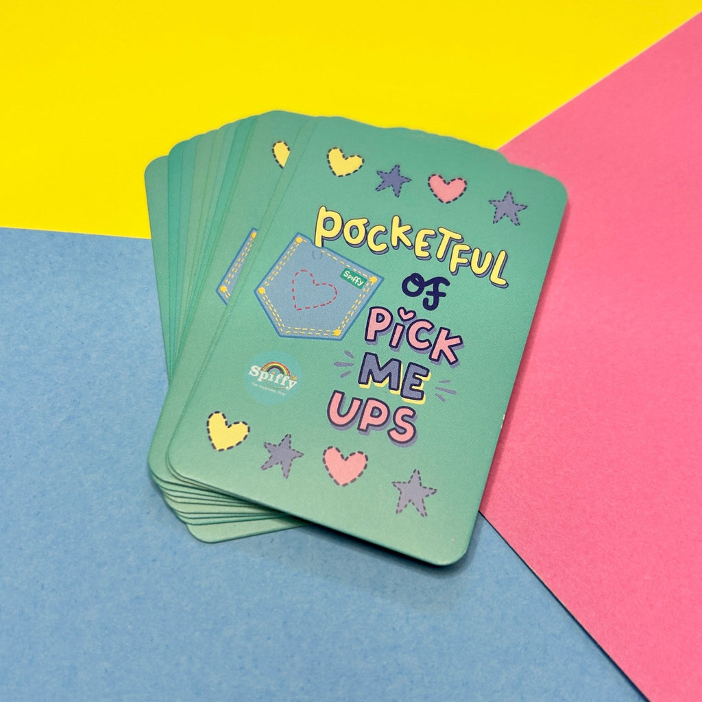 Pocketful of Pick - Me - Up Cards - 30 Motivational Reminder Quote Cards - Spiffy - The Happiness Shop