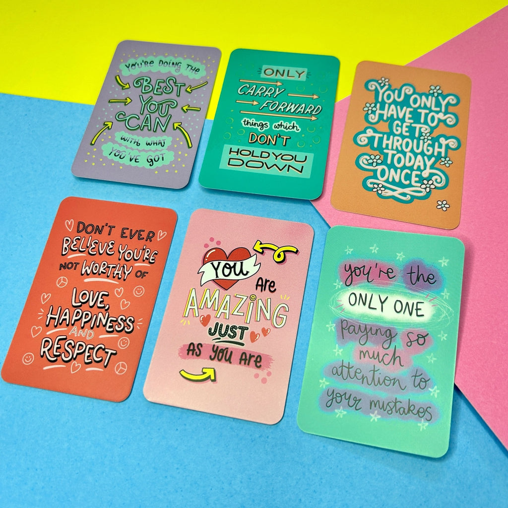 Pocketful of Pick - Me - Up Cards - 30 Motivational Reminder Quote Cards - Spiffy - The Happiness Shop